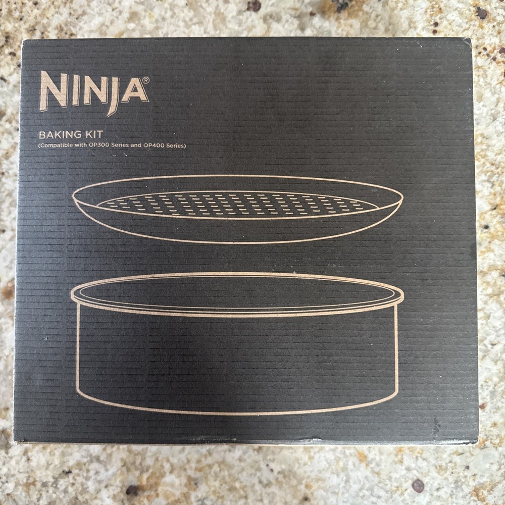 Ninja Foodi Bake Kit Circular Tin and Crisper Plate Works With OP300 & OP400